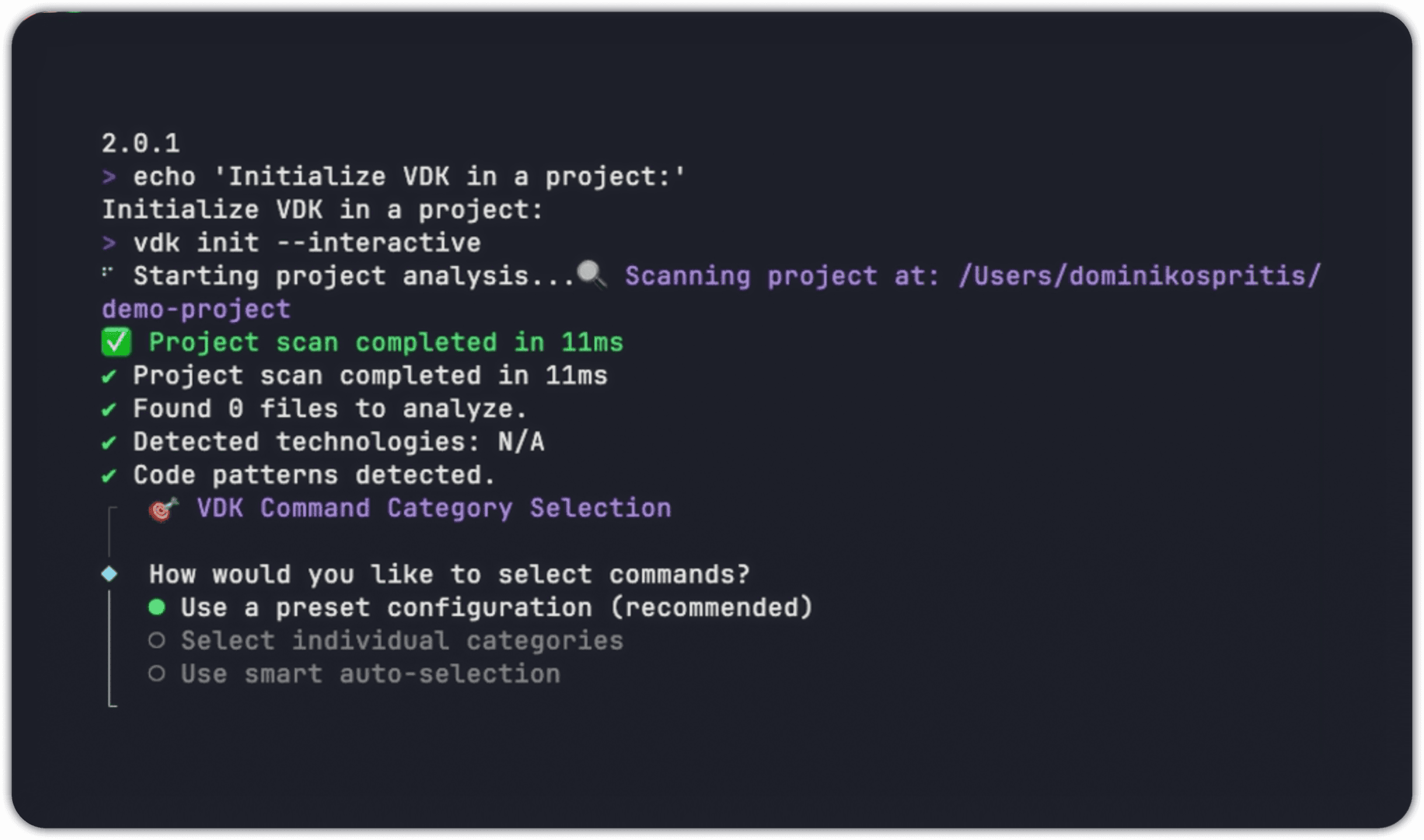 VDK CLI Analysis Results