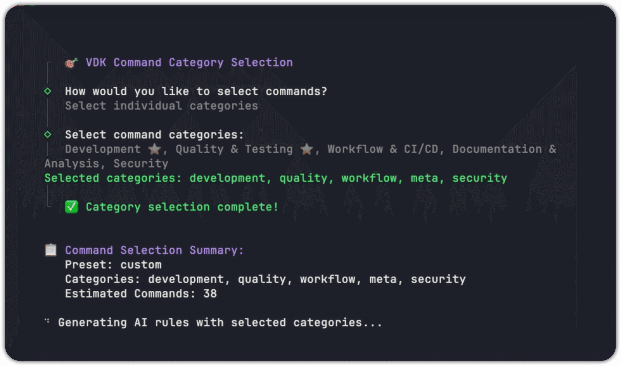 VDK CLI Configuration Process